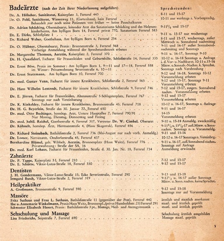 Bad Pyrmonter Wohnungsanzeiger, 1942 Bad Pyrmonter Wohnungsanzeiger, 1942