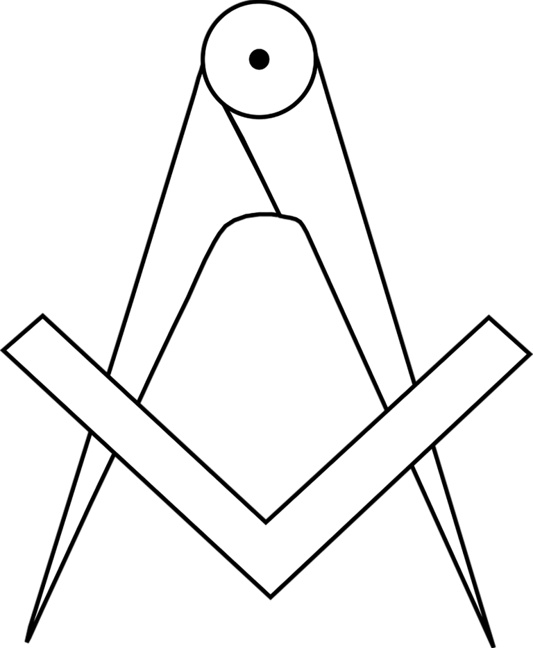 Zirkel und Winkel, zwei der bekanntesten Symbole der Freimaurer | Bild: Ablack-man

