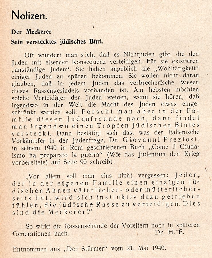 Kur- und Fremdenliste Bad Pyrmont, 2. Juni 1940 | Stadtarchiv Bad Pyrmont