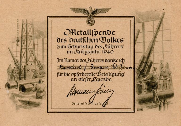 Urkunde für Metallspende | Humboldt Gymnasium Bad Pyrmont Urkunde für Metallspende | Humboldt Gymnasium Bad Pyrmont